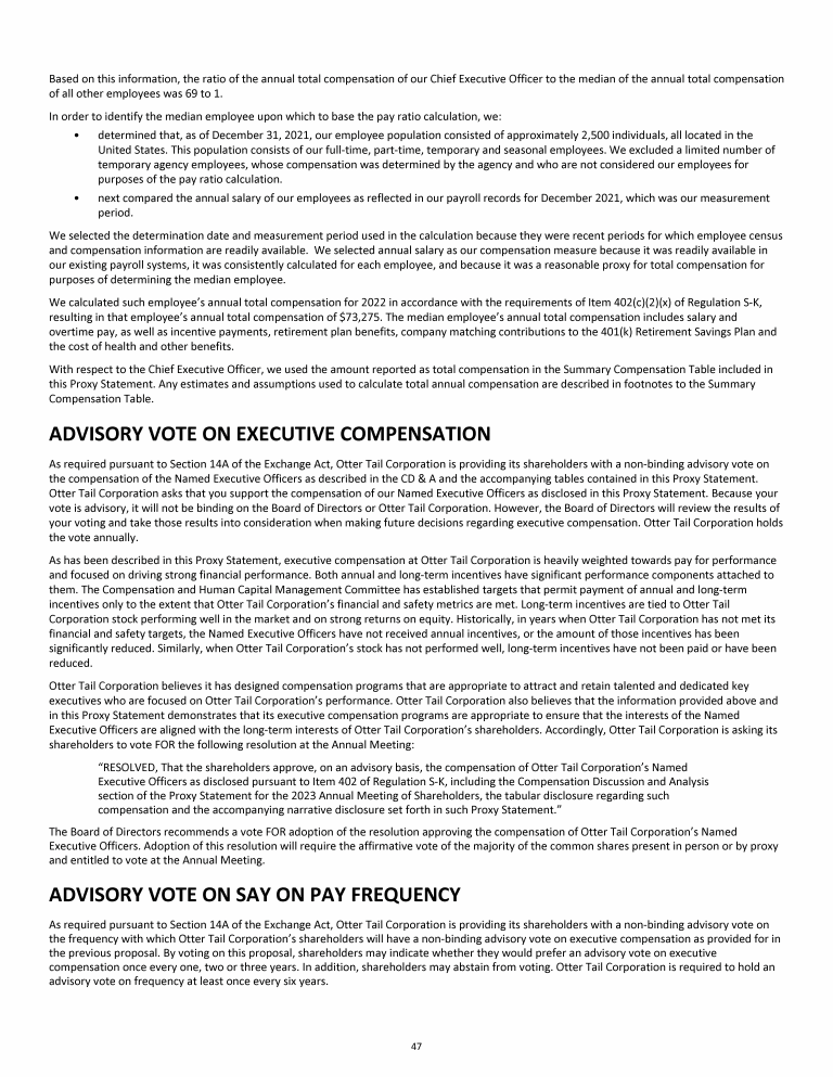 Otter Tail Corporation 2023 Proxy Statement