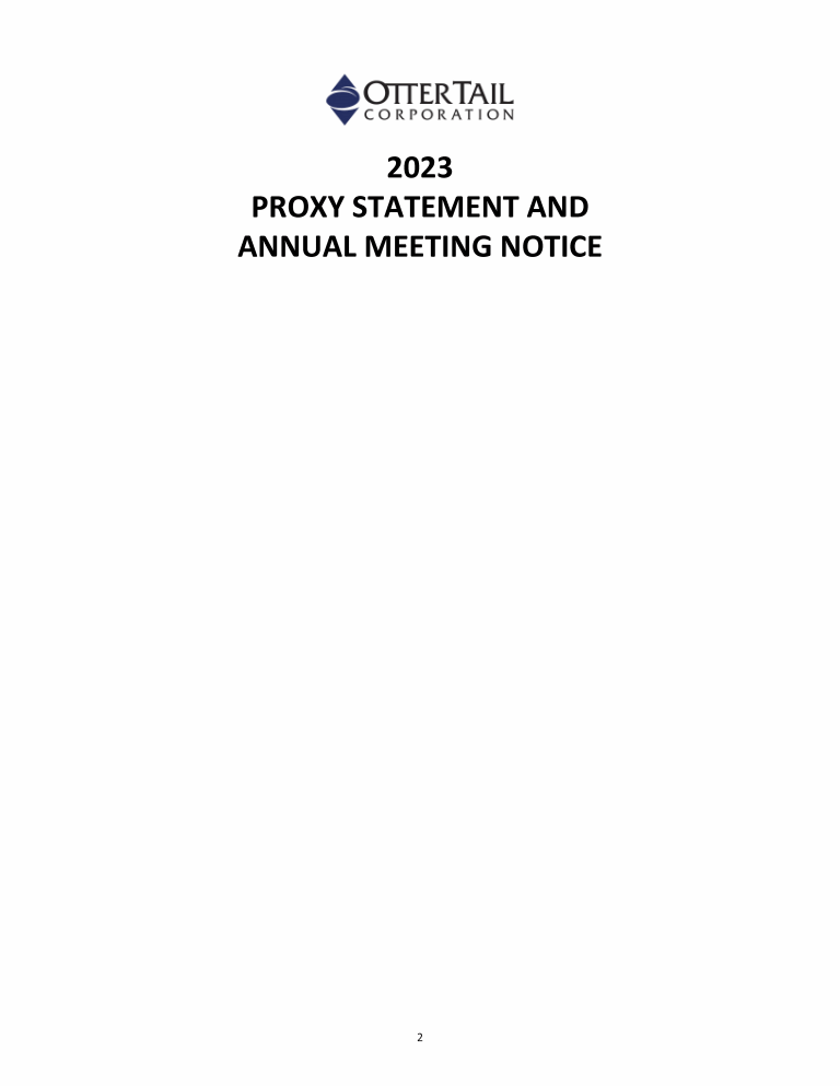 Otter Tail Corporation 2023 Proxy Statement
