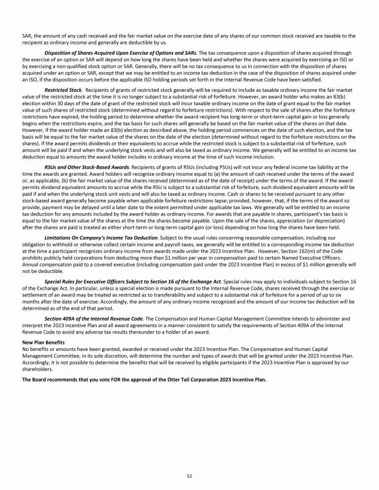 Otter Tail Corporation 2023 Proxy Statement