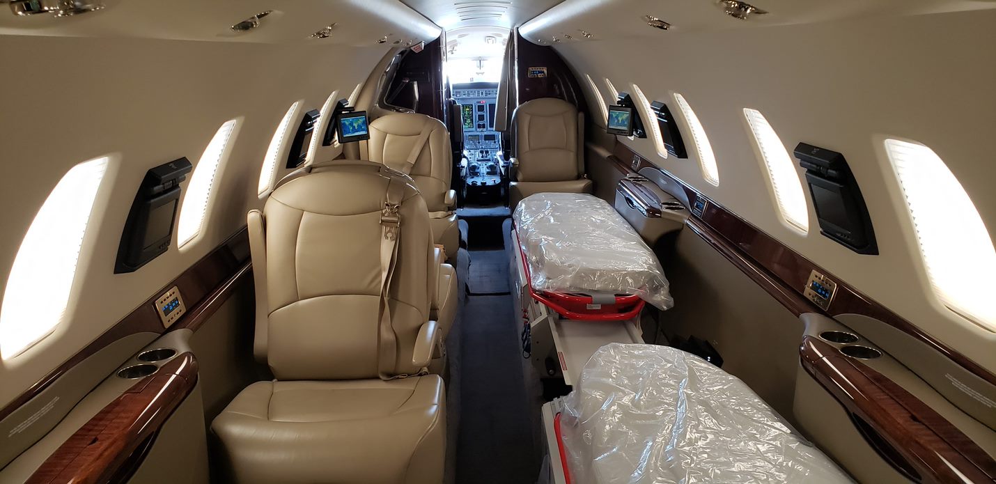 AMREF Flying Doctors Cessna Citation Sovereign interior