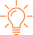 icon of an orange lightbulb